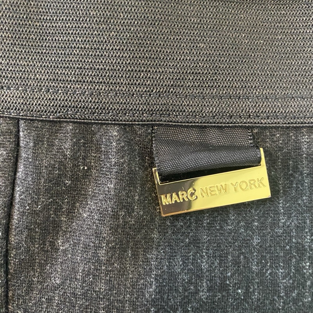Marc New York Pinstripe Tapered Slacks Medium Black Pull On - Picture 15 of 15